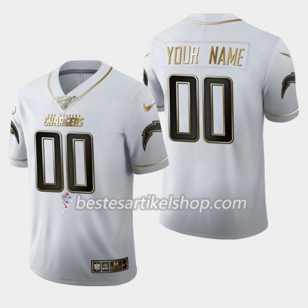 Herren Los Angeles Chargers Trikot Nike Weiß Golden Edition 100th - Personalisiert